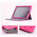 Pink Pu Cute Pda Leather Cases , Leather Carrying Bag For Ipad 4